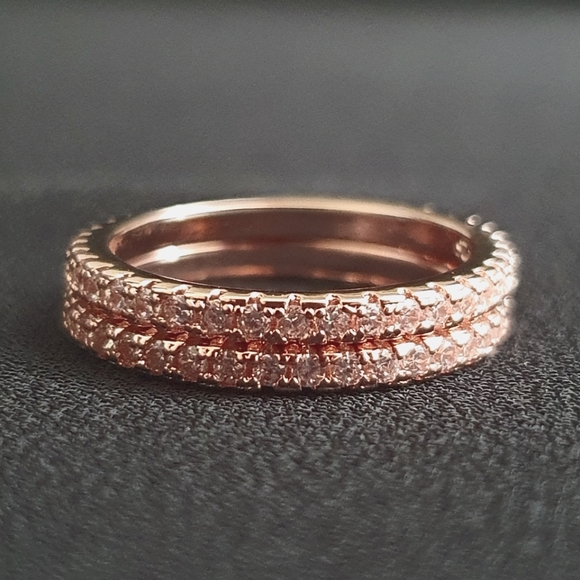 Jewelry - New Rose Gold Stackable Eternity Ring
